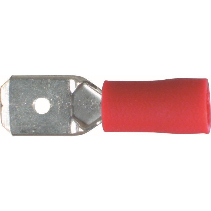 OEX Crimp Terminal Male Blade Red 6.3 mm Vinyl (100 Pack)