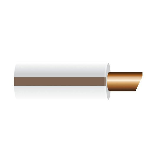 OEX Automotive Cable Single Core 3mm White W/Brown Trace