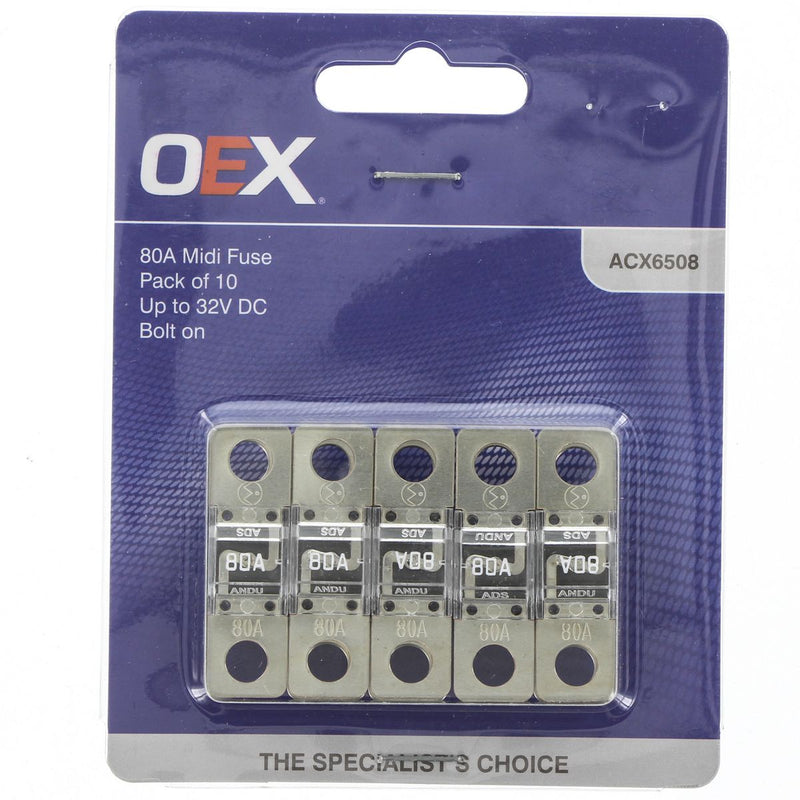 OEX 80A Midi Fuse (10 Pack) ACX6508