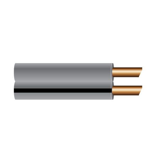 OEX Speaker Cable Twin Core 2mm Figure 8 Grey W/Black