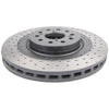 DBA T3 4000 Drilled Dimpled Brake Rotor Single 345mm