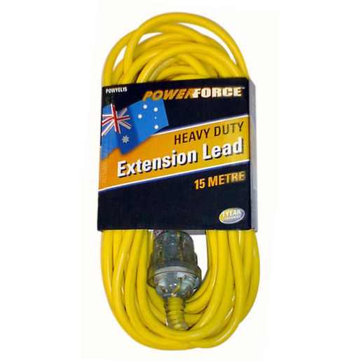 Powerforce 15M 10A Extension Lead Yellow POWYEL15