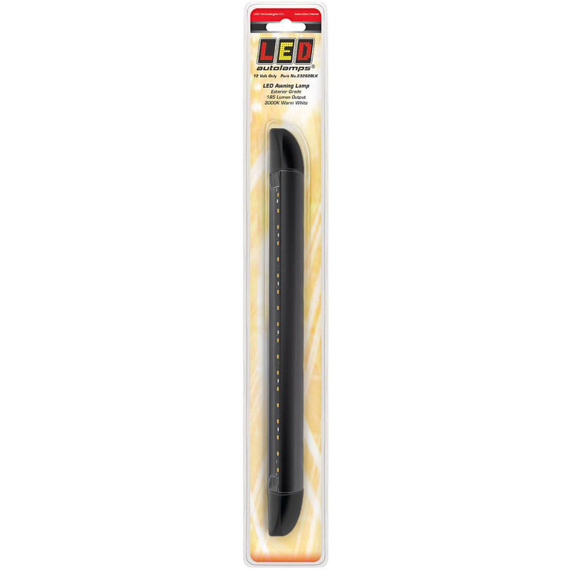 LED Autolamps Awning Lamp Black 12V 20cm Cable Blister