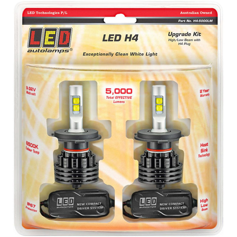 LED Autolamps H4 LED Headlamp Upgrade Kit H4-5000LM