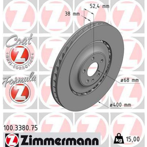 Zimmermann Formula Z Brake Rotor Single 400mm Front