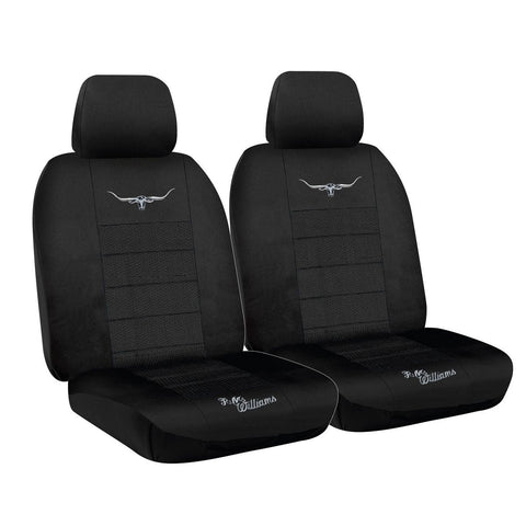 R.M. Williams Seat Cover Set Jacquard Front Black