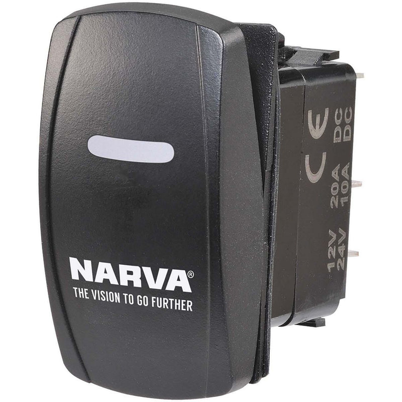 Narva LED Off/On Sealed Rocker Switch Blue 12-24V 63254BL