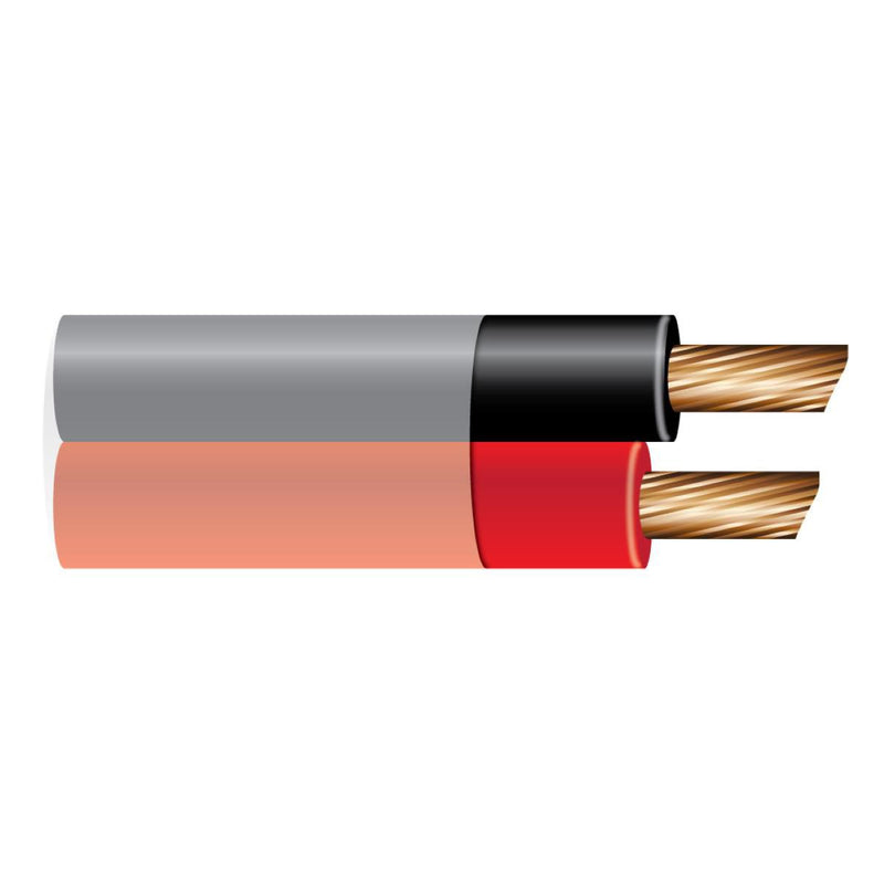 OEX Automotive Cable Twin Core 16mm Red/Black W/Clear