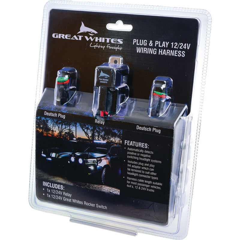 Great Whites Driving Light Wiring Harness 12/24V GWA0015