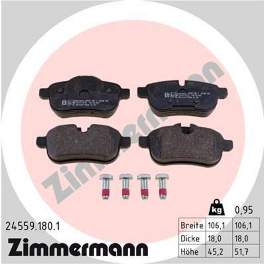 Zimmermann Brake Pad Rear Set 24559.180.1