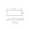LED Autolamps EU38 Black Series Rear Marker with Built-in
