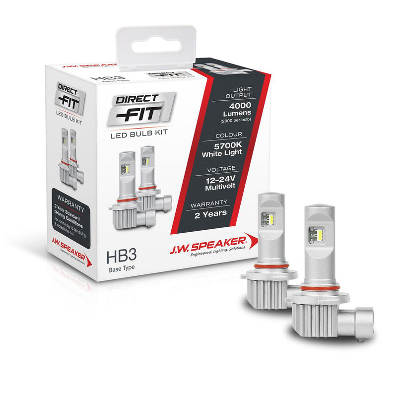 JW Speaker Hb3 LED Direct Fit Bulb Kit 12/24V 6000K 999005