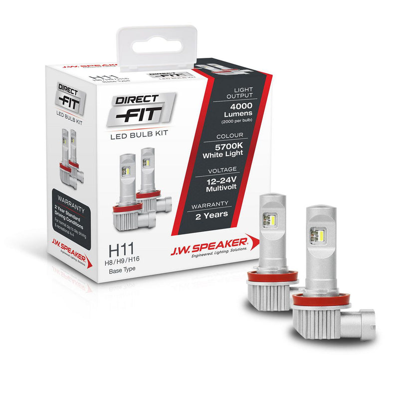 JW Speaker H11/9/8/16 LED Direct Fit Bulb Kit 12/24V