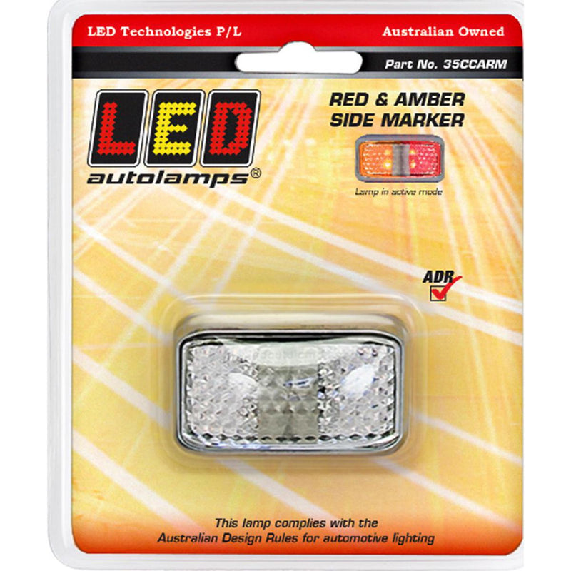 LED Autolamps Chrome Series Side Marker with 40cm Cable