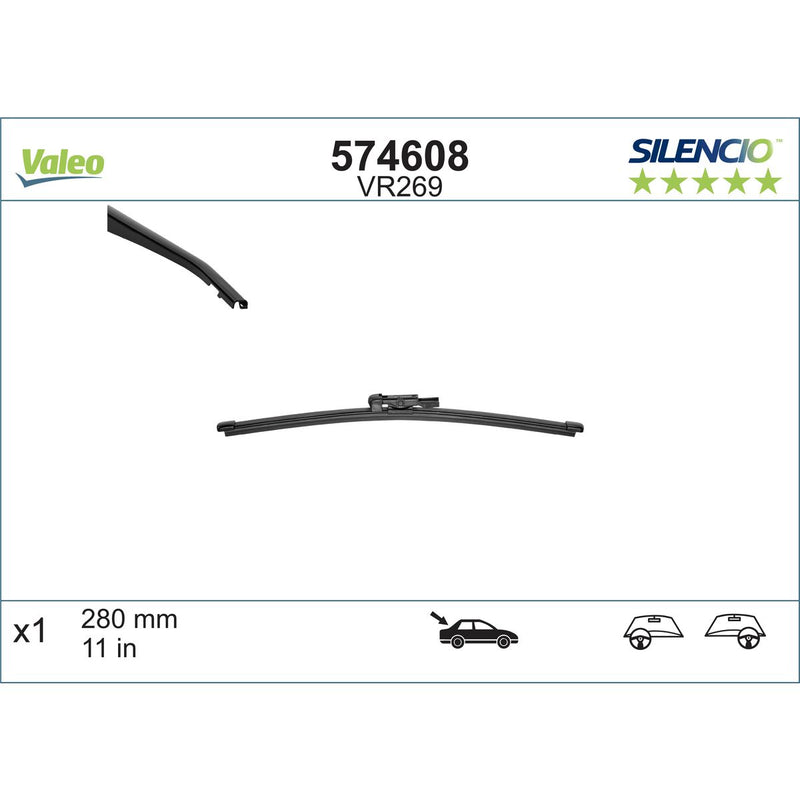 Valeo Silencio Wiper Blade Rear VR269 574608