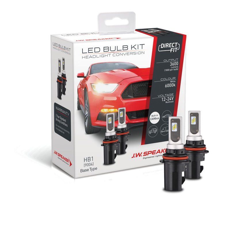 JW Speaker Hb1/9004 LED Direct Fit Bulb Kit 12/24V 6000K
