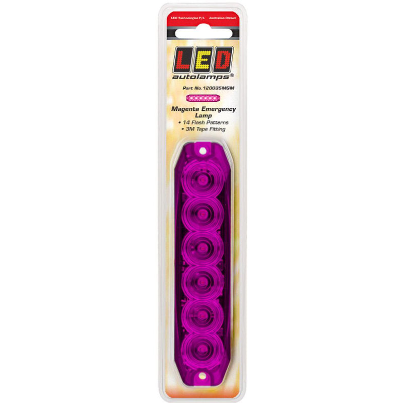 LED Autolamps Magenta Emergency Lamp SAE J595 Class 1