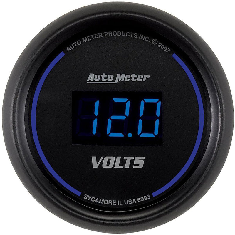 Autometer Cobalt Digital 2-1/16in Voltmeter Gauge 8-18V