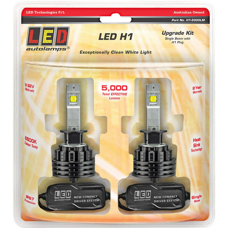 LED Autolamps H1 Single Beam Headlight Kit Twin Pack