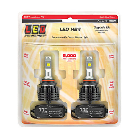 LED Autolamps HB4 Single Beam Headlight Kit 9-32V Twin