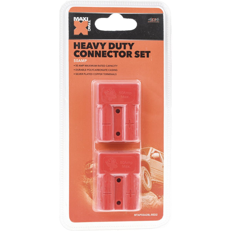 Maxi Trac 4x4 Connector Heavy Duty 50A Red 2Pk