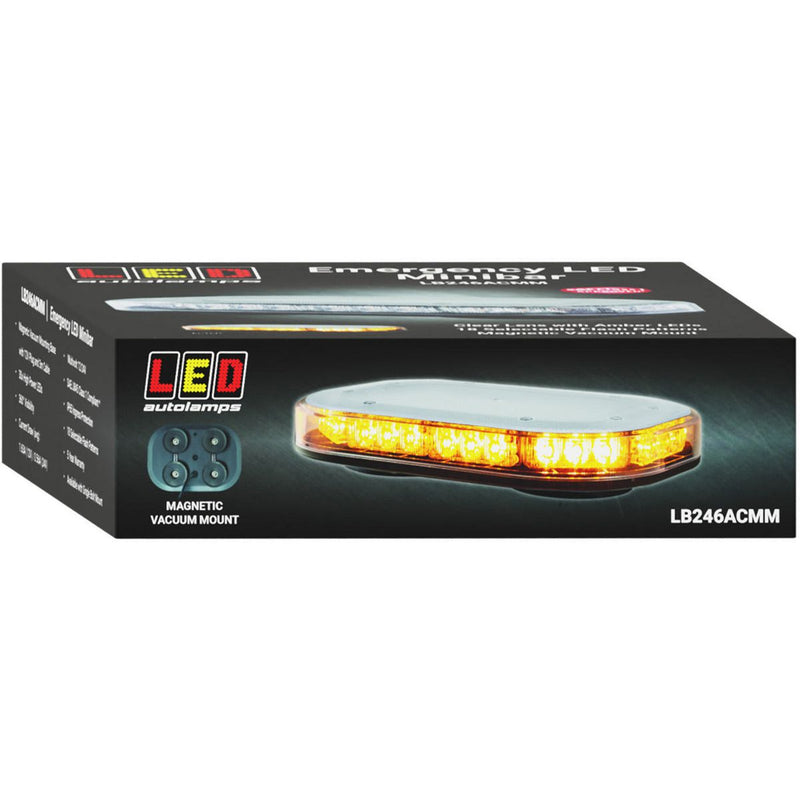 LED Autolamps Emergency Mini Light Bar Amber LED with