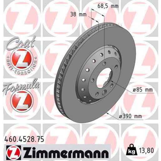 Zimmermann Formula Z Brake Rotor 390mm Front LH