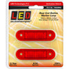 LED AutoLamps Low Profile Rear Marker Red 73x22x3mm