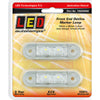 LED AutoLamps Low Profile Front Marker White 73x22x3mm