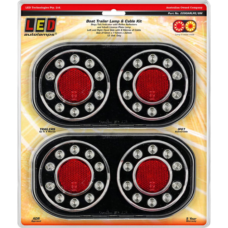 LED Autolamps Stop/Tail/Indicator LED Lamp 12V w/LP