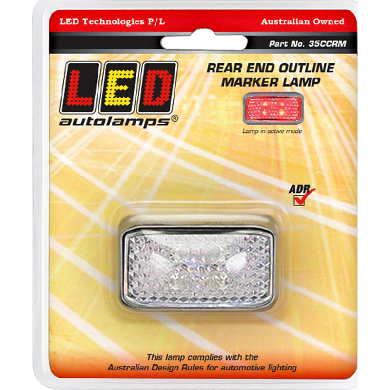 LED Autolamps Chrome Series Rear Marker with 30cm Cable