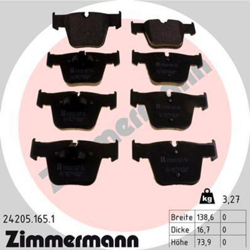 Zimmermann Brake Pad Front Set 24205.165.1