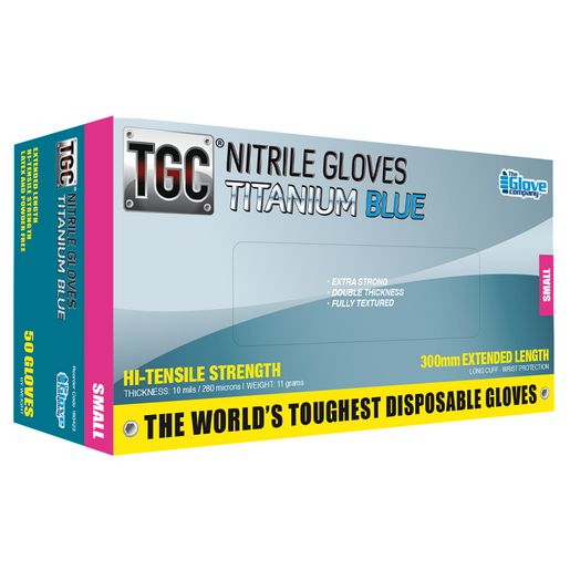 The Glove Company TGC Glove Titanium Blue Nitrile 50 Pk