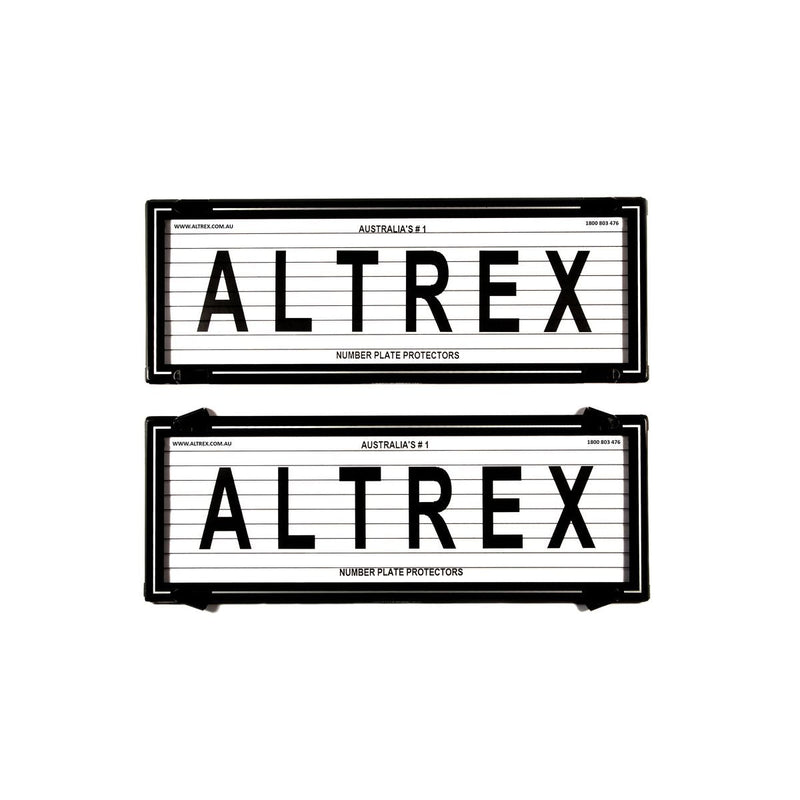Altrex Number Plate Covers 6 Figure Black with Lines and