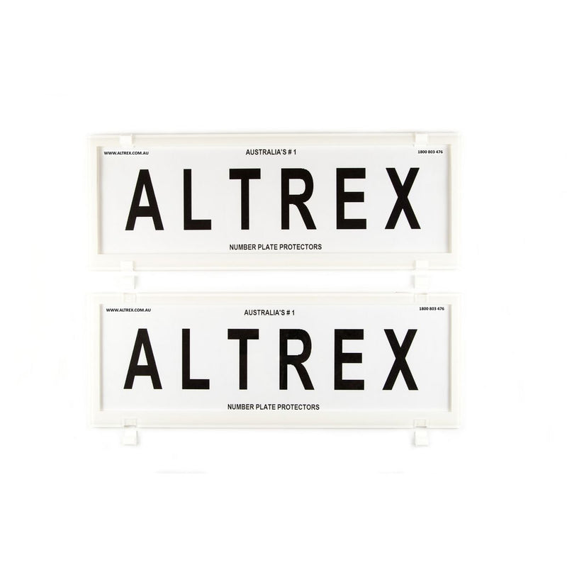 Altrex Number Plate Cover 6 Figure White Frame Without