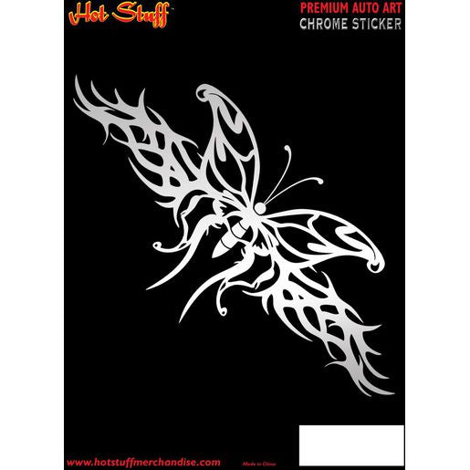Hotstuff Chrome Tribal Butterfly Decal CH563