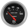 Autometer Sport-Comp 2-5/8in Oil Pressure Gauge 0-100 PSI