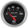 Autometer Sport-Comp 2-5/8in Oil Pressure Gauge 0-100 PSI