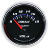 Autometer Cobalt 2-1/16in Voltmeter Gauge 8-18V Short