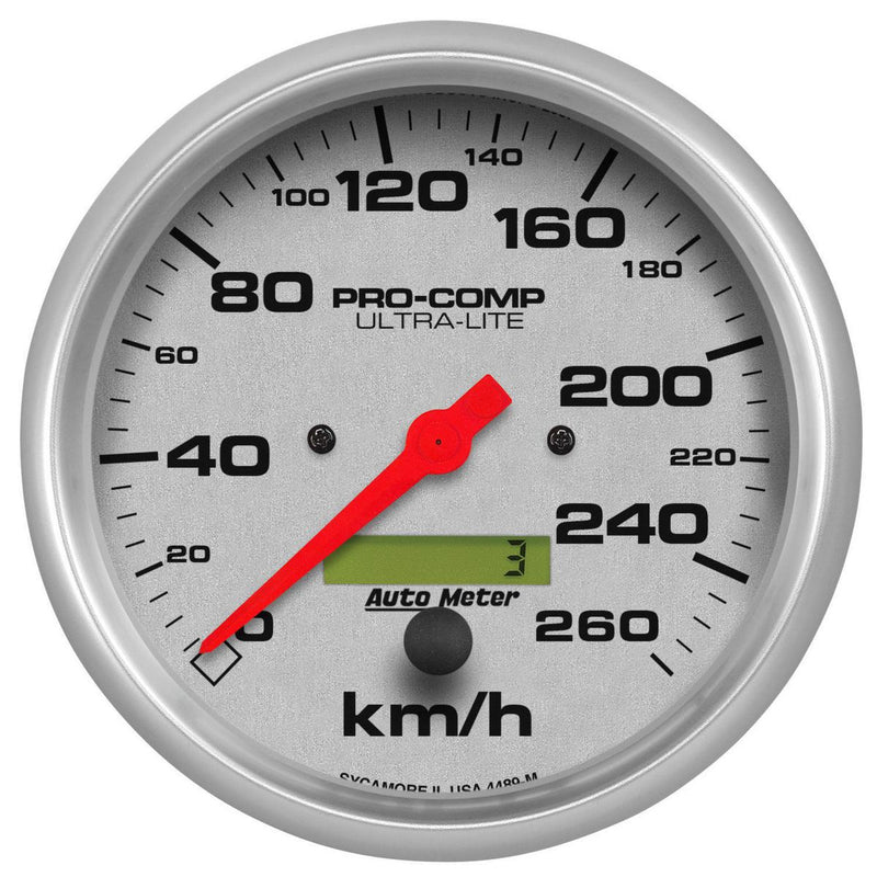 Autometer Ultra-Lite 5in Speedo Gauge 260KPH Electronic