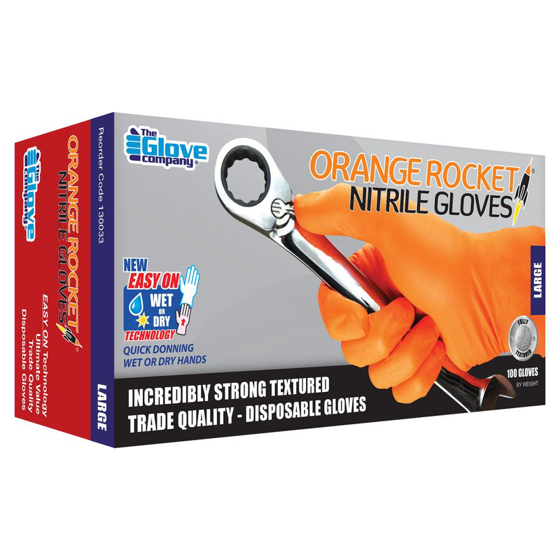 The Glove Company TGC Orange Nitrile Disposable Gloves