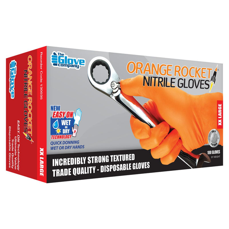 The Glove Company TGC Orange Nitrile Disposable Gloves