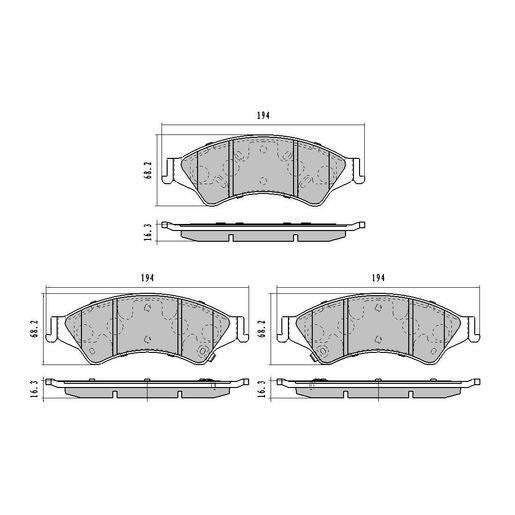 RDA Phantom Ceramic Brake Pad Set Front RDC2202