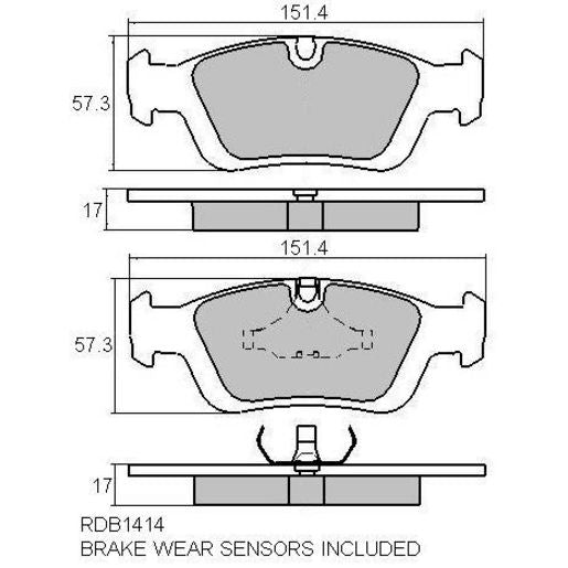 RDA Phantom Ceramic Brake Pad Set Front RDC1414