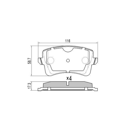 RDA GP Max Brake Pad Set Rear RDB2255