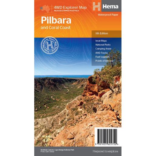 Hema Pilbara & Coral Coast Map