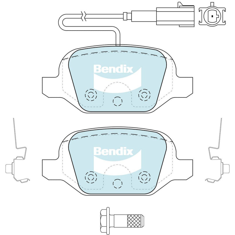 Bendix Euro Brake Pad Set Rear DB2381 Euro+