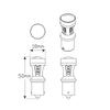 LED Autolamps Bayonet White Reverse Bulb, 12-24 Volt
