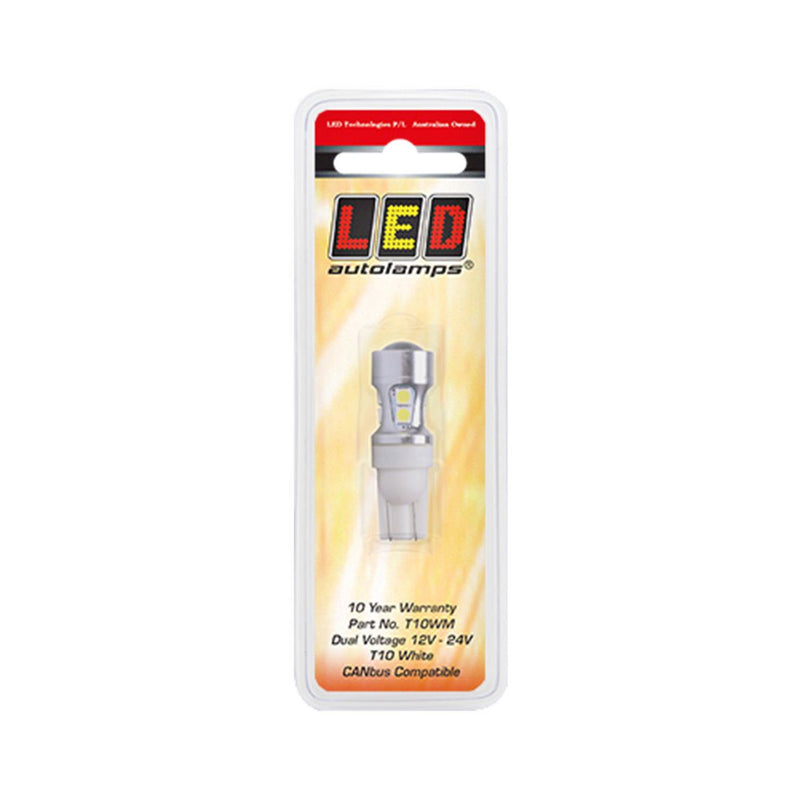 LED Autolamps T10 Wedge Bulb White Canbus Compatible 200