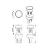 LED Autolamps T20 White Wedge Reverse Bulb, 12-24 Volt